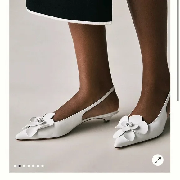 Maeve Floral Slingback Kitten Heels Anthropologie - Picture 6 of 8